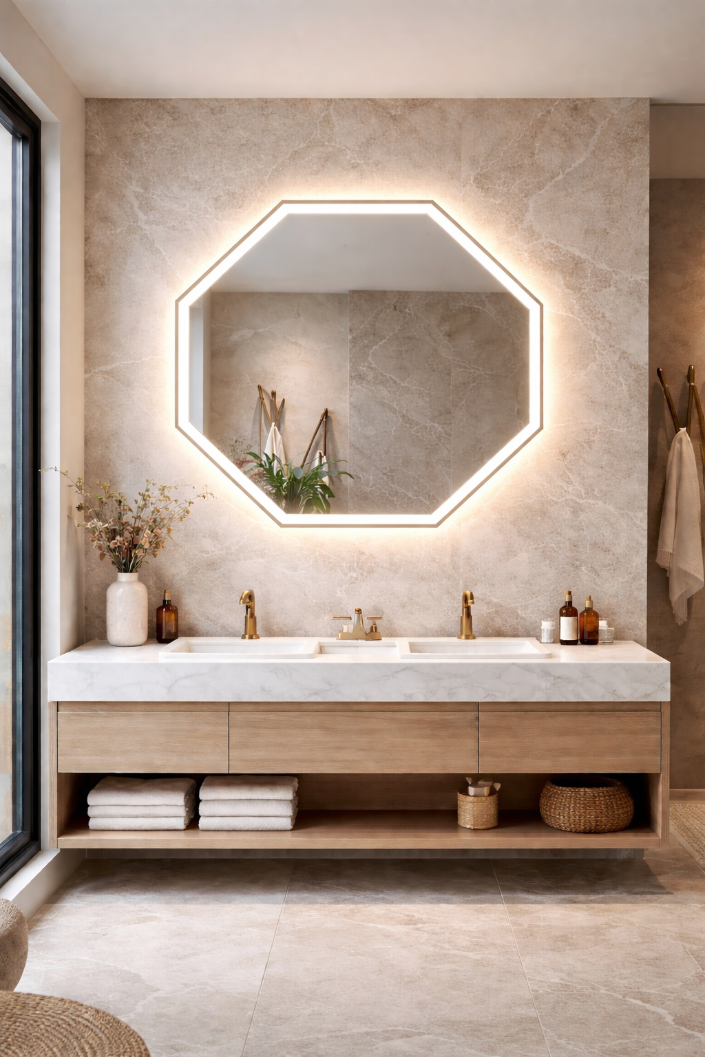 hexagonal mirror